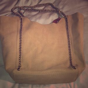 Never used vegan leather beige tote